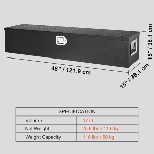 Cufar de unelte VEVOR JL-TB19-3, 177 L, 50 kg, aluminiu, impermeabil - Img 7