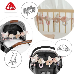 Culoare si sunete - Jucarie pentru carucior Fehn feehnLAND cu figurine adorabile - Img 5