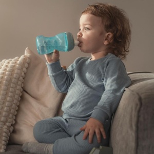 Cupa de baut MAM Fun cu manere iluminante, 270 ml, albastru - Img 5