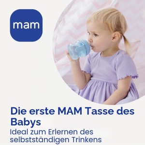 Cupa de invatare MAM Starter Cup, 150 ml, roz, cu manere antiderapante - Img 2