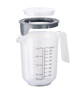 Cupa de masurare APS cu capac, 1 litru, transparent, din polipropilena - Img 2