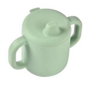 Cupa pentru invatare Beaba 913544, din silicon, cu 2 manere, culoare salbagrun - Img 2