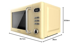 Cuptor cu microunde Cecotec ProClean 5110 Retro Yellow 20L 700W Grill Design Vintage Galben - Img 7
