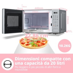 Cuptor cu microunde COMFEE, 20 l, 700 W, Alb - Img 5