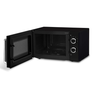 Cuptor cu microunde H.Koenig VIO8 20L negru, design compact, puternic 700 W, placa turnanta 24,5 cm, multifunctional 5 setari de caldura, functie de dezghetare, cronometru de pana la 30 min. - Img 5
