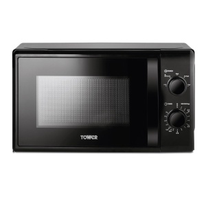 Cuptor cu microunde manual Tower T24034BLK 20 litri 700W cu 5 niveluri de putere si un cronometru de 35 de minute - Cuptor cu microunde negru - Img 1