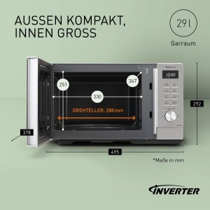 Cuptor cu microunde Panasonic NN-SD37QSEPG, 29 l, 1000 W, Argintiu - Img 4