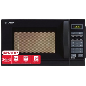 Cuptor cu microunde Sharp R642BKW, 20 L, 800 W, negru