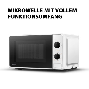 Cuptor cu microunde Toshiba MM2-MM20PF(WH) cu 5 niveluri de putere, dezghetare usoara, 20 L, 800 W, alb - Img 3