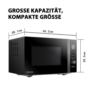 Cuptor cu microunde Toshiba MV-AM20TBK 20L 800W 12 programe automate Negru - Img 7