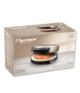 Cuptor de pizza Bestron APZ500SAT, 320C, cu piatra si spatule din lemn, bej - Img 7