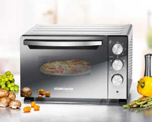 Cuptor electric compact Rommelsbacher BGS 1400 22L 6 functii de incalzire argintiu - Img 3