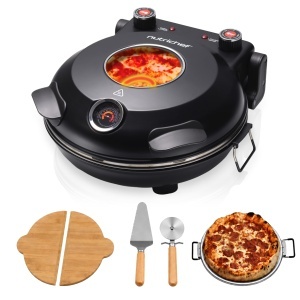 Cuptor electric pentru pizza NutriChef, 1200W, 30cm, negru