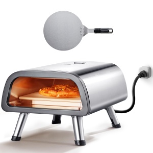 Cuptor electric pentru pizza VEVOR EG12-02B-18, inox, 12 inch, temperatura pana la 454C