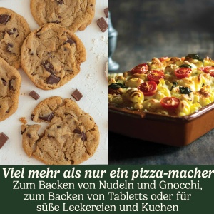 Cuptor pentru pizza Cuisinart | Pentru utilizare in interior | Aroma la cuptor cu lemne in 5 minute | Set de pizza inclus: coaja de pizza, taietor de piatra, piatra si tigaie adanca | Timp si temperatura reglabile pana la 400degC - Img 7