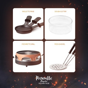 Cuptor pentru pizza Emerio PO-113255.4, 3 in 1, grill si raclette, pentru 6 persoane, culoare terracotta - Img 6