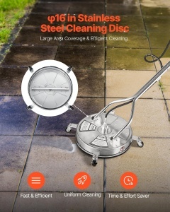 Curatitor de suprafete VEVOR QD-XDP15, 465 mm, 4000 PSI, din otel inoxidabil - Img 2