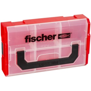Cutie de depozitare fischer FixTainer, 6 compartimente, cu maner