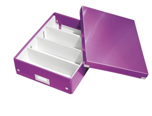 Cutie de depozitare Leitz Click Store 60580062, Violeta, 28,1 x 10 x 37 cm, 6 kg