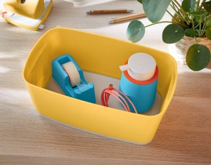 Cutie de depozitare Leitz MyBox 52670019, galben cald, cu capac si tavita - Img 4