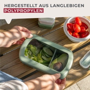 Cutie de pranz Fackelmann Flexibox 1000 ml, verde, 3 compartimente - Img 3