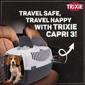 Cutie de transport pentru caini TRIXIE Capri 3 S, 40 x 38 x 61 cm, gri, pana la 12 kg - Img 5