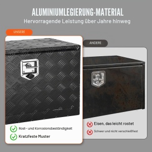 Cutie de unelte VEVOR TB17-3B, aluminiu, 914 x 432 x 457 mm, 40 kg - Img 4