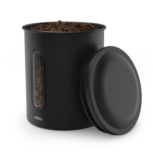 Cutie depozitare cafea Xavax 500g negru mat capac etans cu fereastra