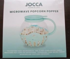 Cutie pentru Popcorn JOCCA, 2,2 l, din sticla, cu gratar din silicon, albastra - Img 8