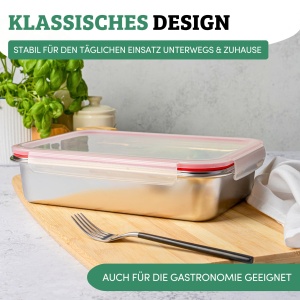 Cutie pentru pranz Westmark, 2500 ml, din inox 188, spalabil in masina de spalat vase - Img 10