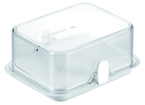 Cutie pentru Unt Tescoma, Plastic, Alb, Cu Clipse de Inchidere