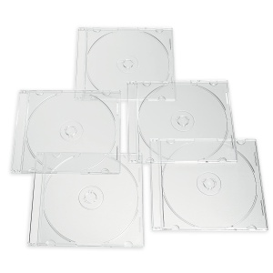 Cutii Slim Jewel pentru CDDVD Verbatim, 25 buc, transparente, 5.2mm