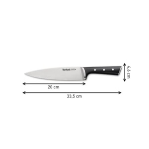 Cutit bucatarie Tefal Ice Force 20 cm tehnologie anti-coroziva otel inoxidabil maner ergonomic negru - Img 13