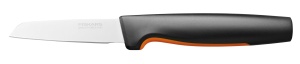 Cutit de curatat Fiskars Functional Form, lama 8 cm, ergonomic, inox, argintiunegruportocaliu