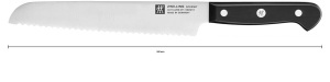 Cutit de paine Zwilling Gourmet 20 cm Otel inoxidabil Maner ergonomic Negru - Img 6
