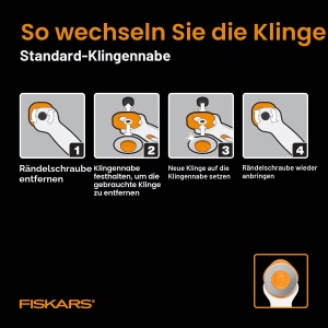 Cutit de taiat Fiskars cu lama de 60 mm, ergonomic, pentru materiale groase - Img 5