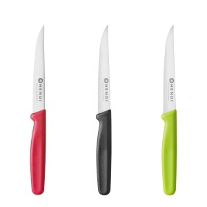 Cutit Hendi pentru rosii si legume lama zimtata 113mm otel inoxidabil maner polipropilena negru - Img 2