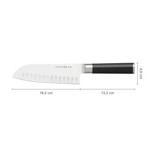 Cutit Santoku Fiskars Sensei 1024271, 16.5 cm, otel inoxidabil, maner ergonomic - Img 4