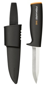Cutit universal Fiskars K40 225 cm lama otel inoxidabil maner ergonomic negruportocaliu