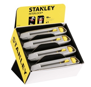 Cutter Metalic Stanley InterLock 1-10-018, 18 mm, 165 mm, Schimbare Usoara a Cutitelor - Img 9