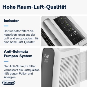 De'Longhi Tasciugo AriaDry Light DNS65, Desumidificator d'Air Maison, Enleve 6 Litres par Jour, Laundry Function, Timer 8h, Technology of Zeolithe, 34 Decibels, 520W, Gris - Img 4
