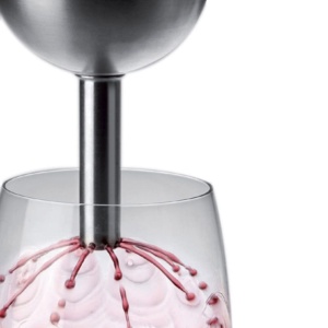 Decantor de vin Ibili 784900 din inox, cu suport, culoare argintie - Img 2