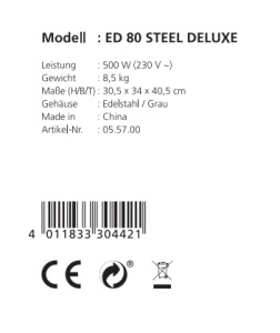 Dehidrator Steba ED 80 Deluxe 8 Grile din Inox Control Electronic Temperatura si Timp - Img 7
