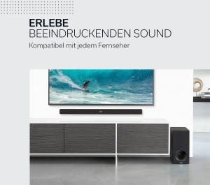 Denon DHT-S316 2.1 Flat TV Soundbar cu subwoofer wireless, Bluetooth, HDMI ARC, Dolby Digital, DTS, intrare optica - Img 3