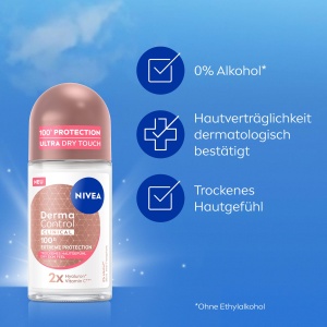 Deodorant Roll-On NIVEA Derma Control Clinical, 50 ml, 100h Protectie Anti-Transpiranta - Img 5