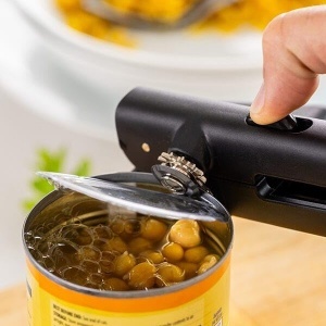 Deschizator de conserve KitchenAid, manual, mat schwarz, cu lama din otel inoxidabil - Img 5