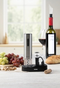 Deschizator de vin electric DOMO DO3103, inox, cu LED, reincarcabil - Img 2