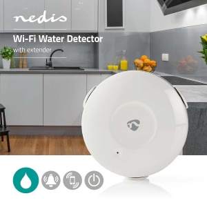 Detector inteligent de fuga de apa NEDIS WIFIDW10WT, Wi-Fi, alimentare cu baterie, alb - Img 3