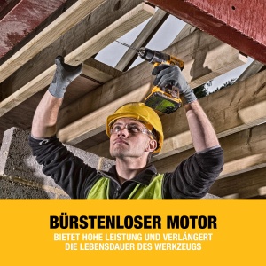 Dewalt 18 volti cu 2 trepte de gaurit/insurubat cu acumulator DCD791NT (cutie de viteze puternica cu 2 trepte, motor fara perii, mandrina fara cheie de 13 mm, lumina LED, livrata fara baterii si incarcator) - Img 2
