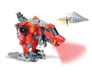 Dinozaur Transformabil VTech Switch and Go Dinos Fighter-Velociraptor cu Efecte Luminoase si Sonore